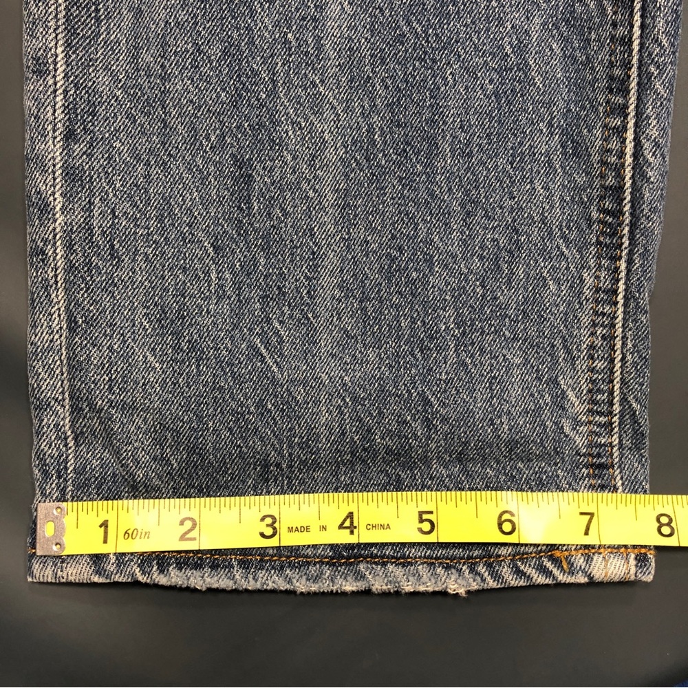 NEW LOFT The 90s Straight Ankle Distressed Women’s Jean Indigo Wash Size 24 - Picture 11 of 13